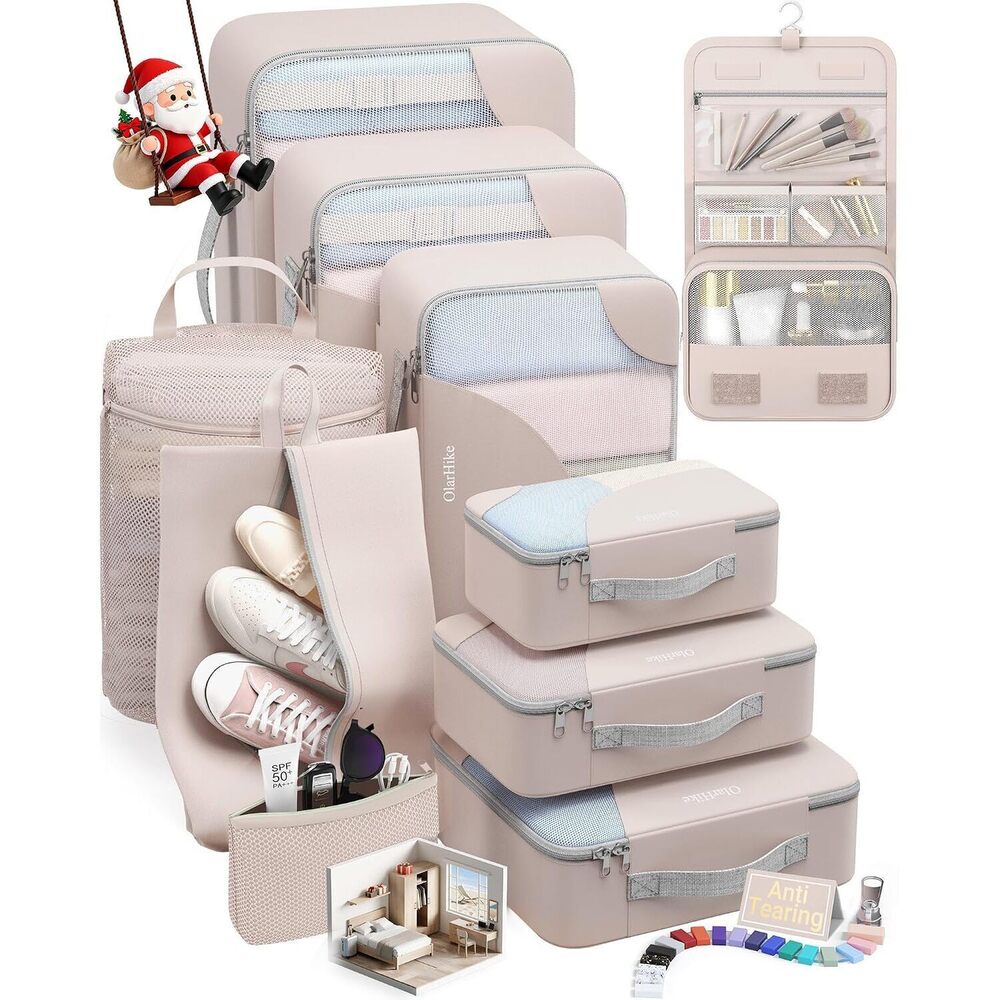 10 Set Packing Cubes for Travel, Gifts for Women Mom,Anti-Tearing Suitcase
